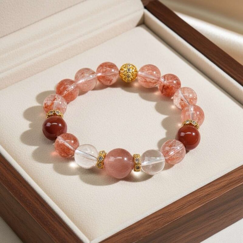 The Arie Zodiac feng shui bracelet shown with its elegant real shot.