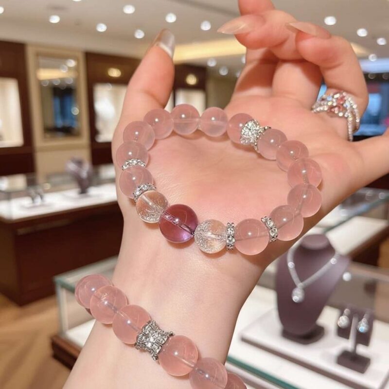 The Libra Zodiac feng shui bracelet shown with its elegant real shot.