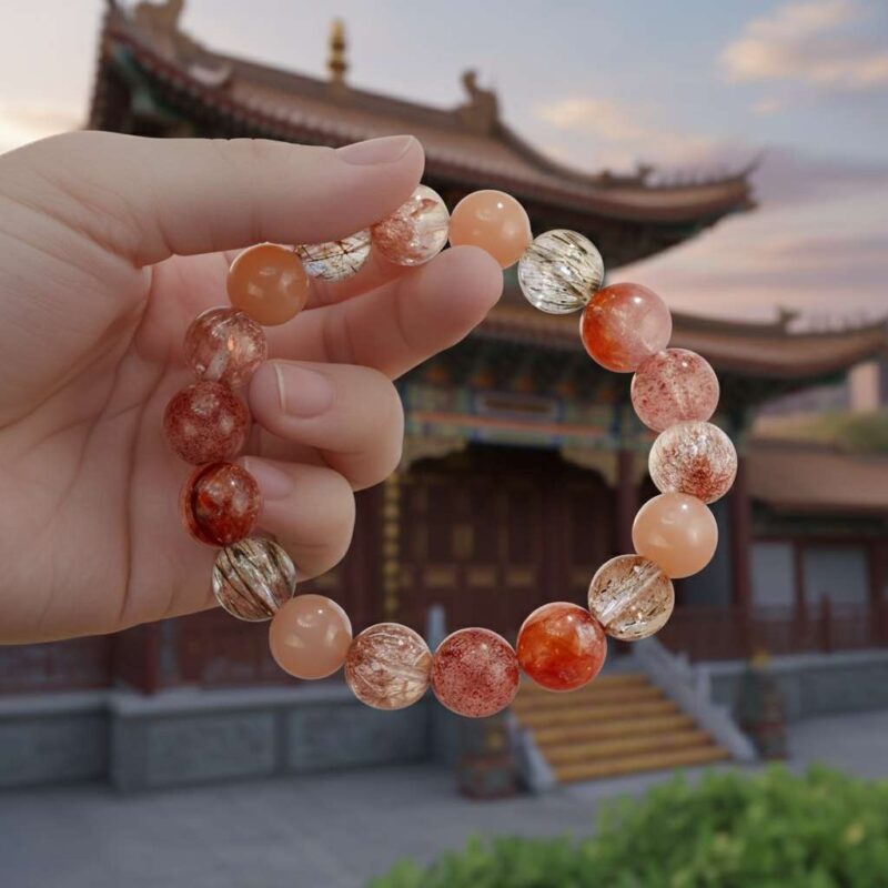The Ding Fire Five Elements feng shui bracelet has undergone prayers and consecration at a temple.