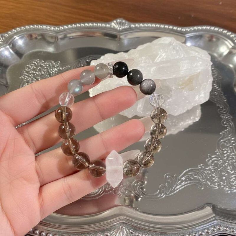 The Ren Water Five Elements feng shui bracelet shown with its elegant real shot.