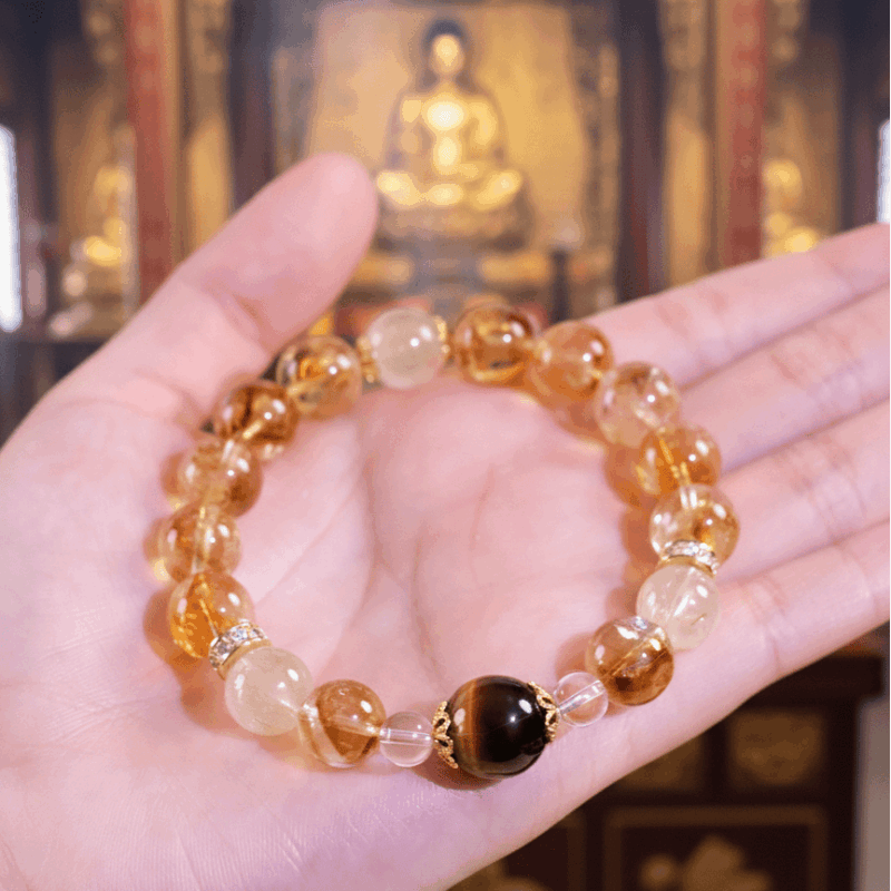 The Xin Metal Five Elements feng shui bracelet has undergone prayers and consecration at a temple.