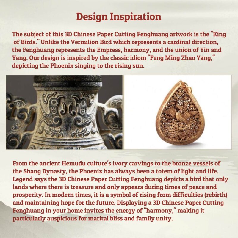 The story of 3d Chinese paper cutting Fenghuang.