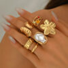 bohemian vintage gold ring set1 cover
