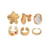 bohemian vintage gold ring set1 white