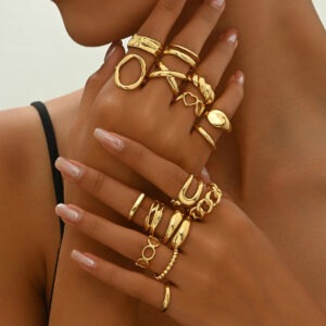 bohemian vintage gold ring set2 cover