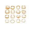 bohemian vintage gold ring set2 white