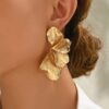 Chunky Gold Leaf Earrings cover