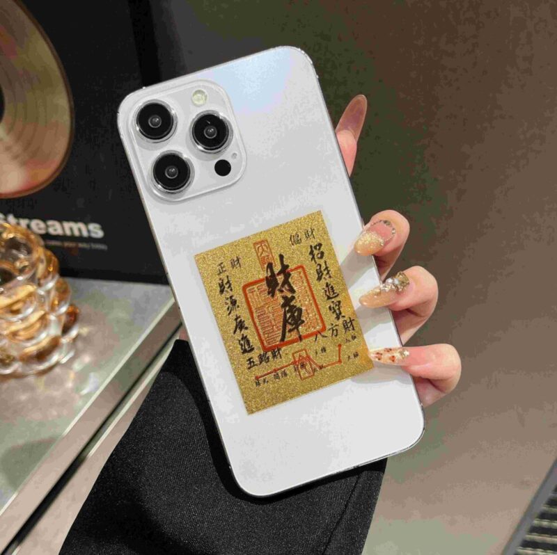 gold fulu talisman wealth phone