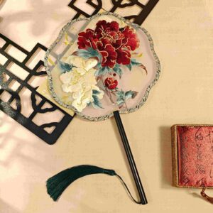 Handmade Double Side Embroidered Fan cover