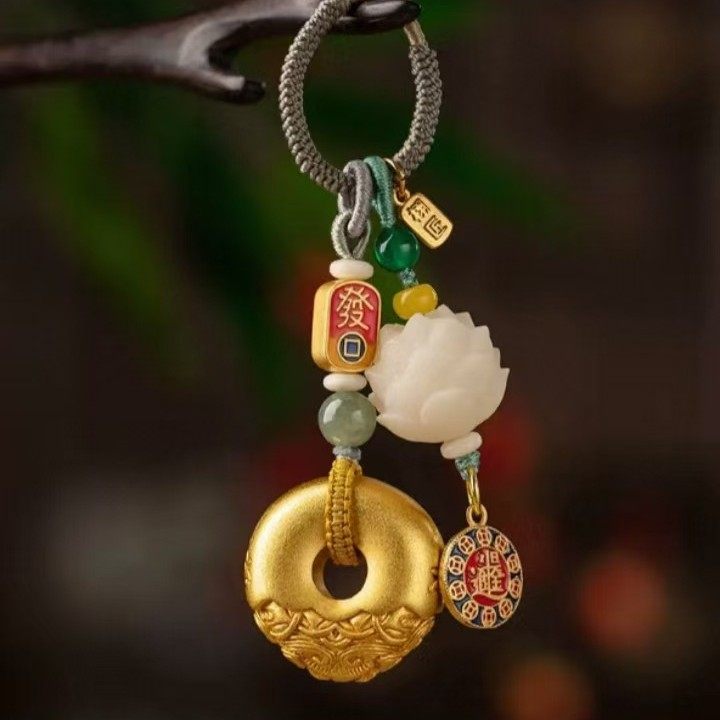 Lotus Flower Feng Shui Keychain cover