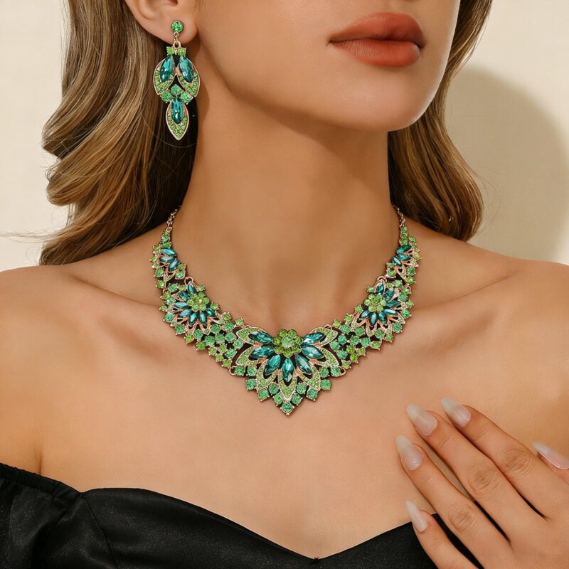 party jewelry set green model
