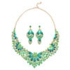 Luxury Crystal Glass Party Jewelry Set - Wood 2