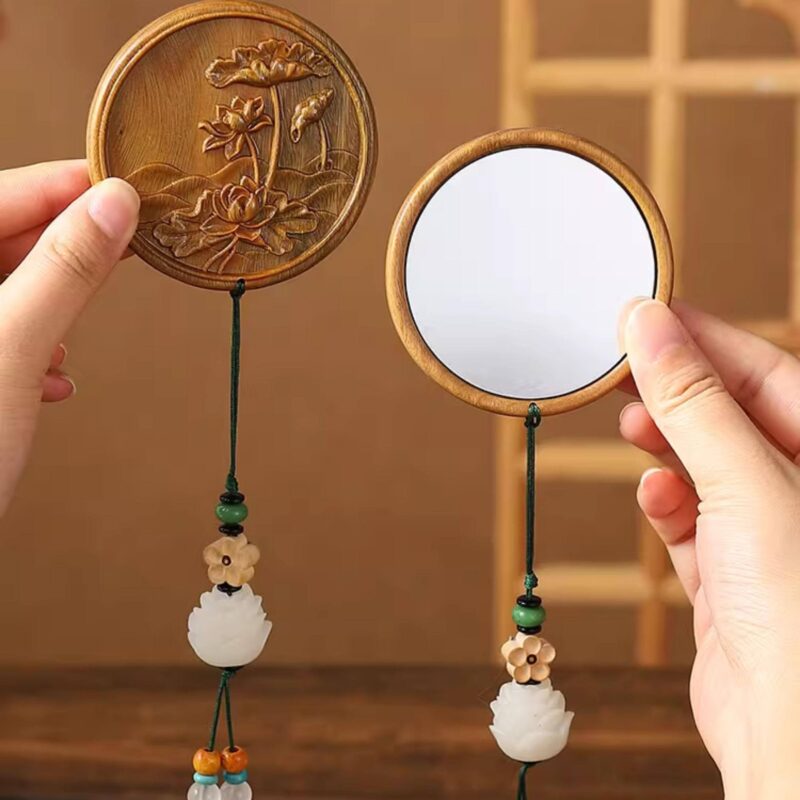 Sandalwood Comb and Mirror Set mirror