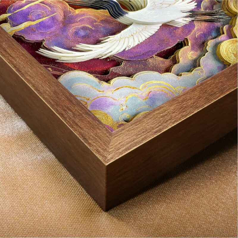 3D Chinese Paper Cutting Cloud Crane