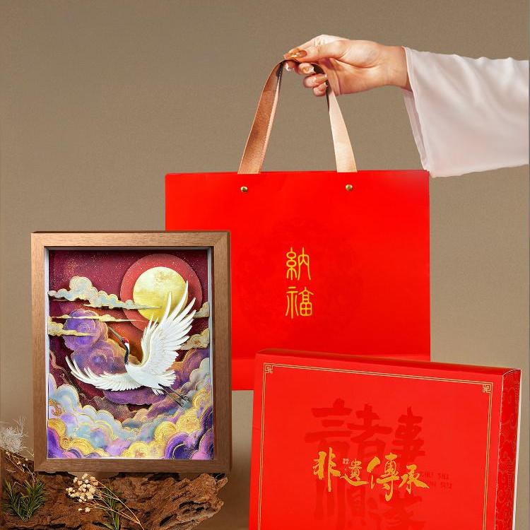 3D Chinese Paper Cutting Cloud Crane