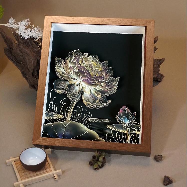 3D Chinese Paper Cutting Water lily