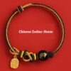 Buddha Stones Chinese Zodiac String horse
