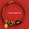 Buddha Stones Chinese Zodiac String pig