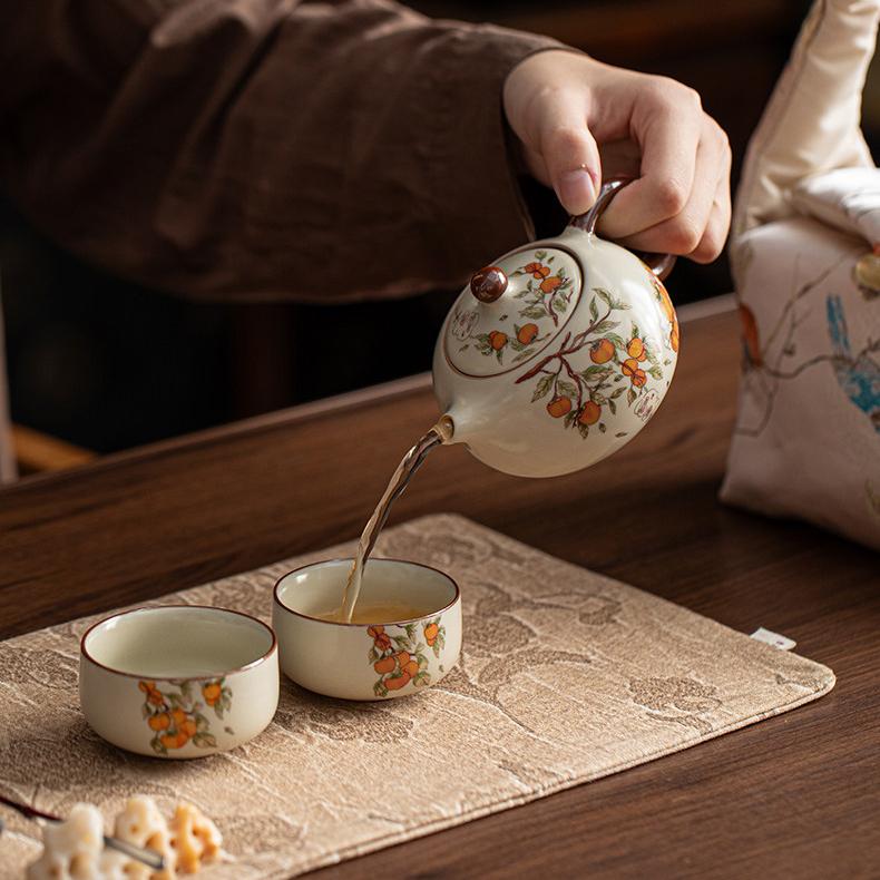 Buddha Stones Ru Kiln Travel Tea Set