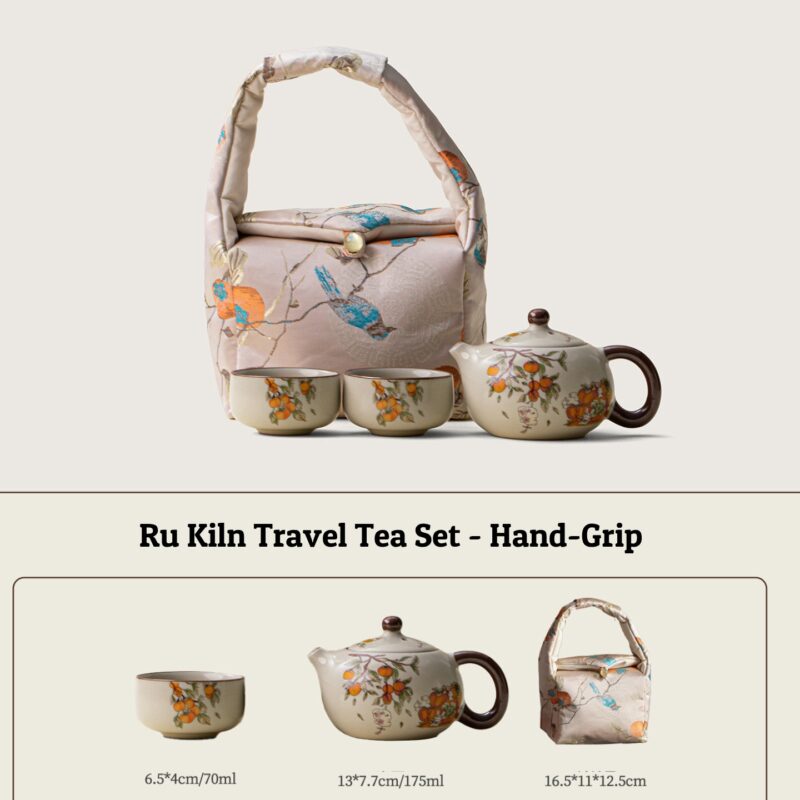 Buddha Stones Ru Kiln Travel Tea Set