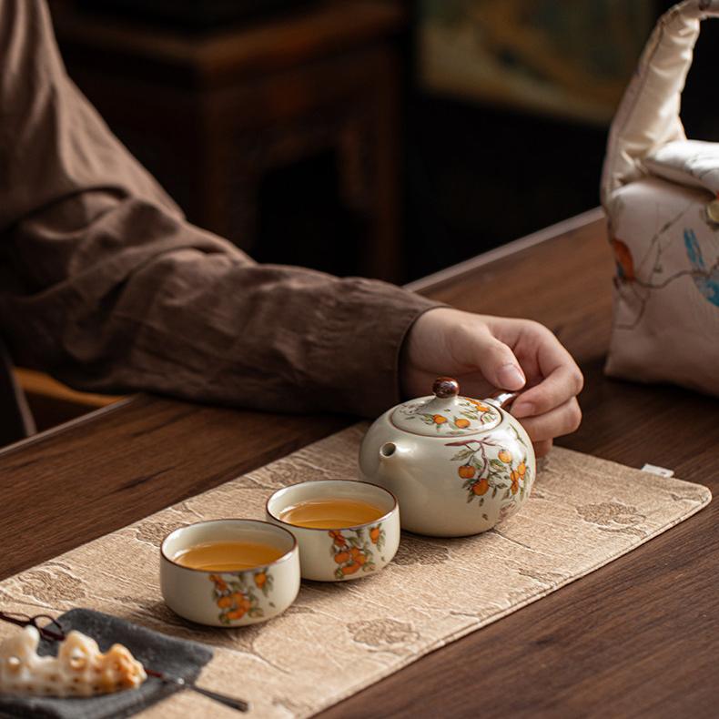 Buddha Stones Ru Kiln Travel Tea Set