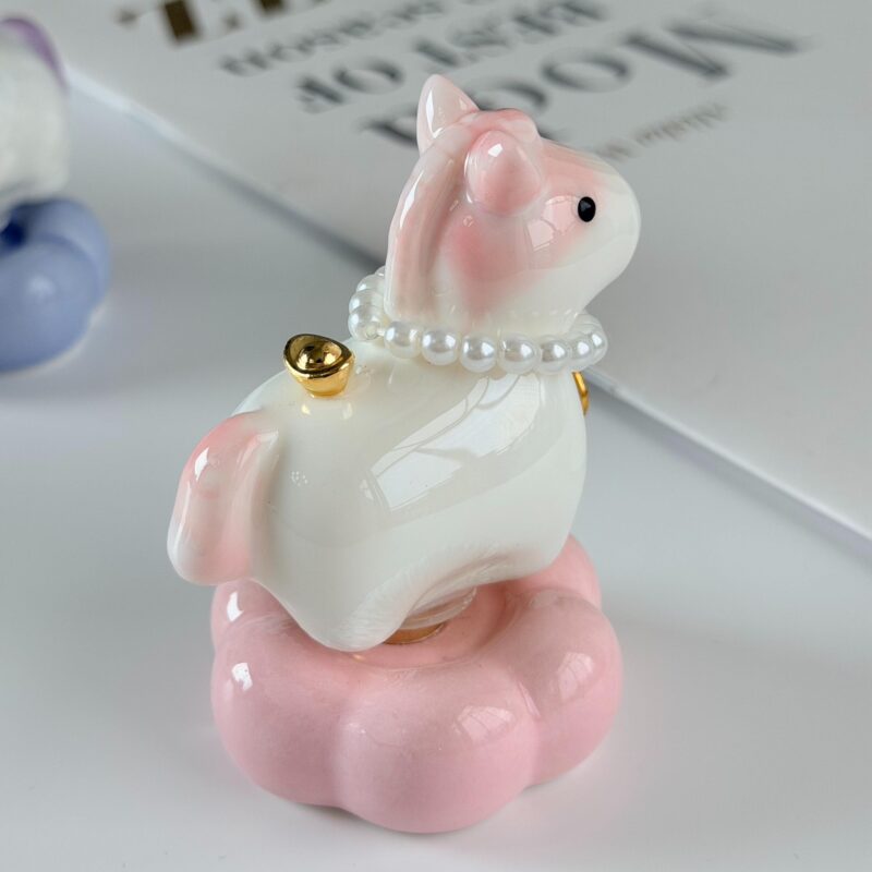 Lucky Ceramic Horse Figurine pink