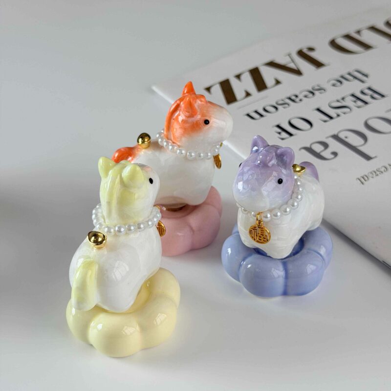 Lucky Ceramic Horse Figurine