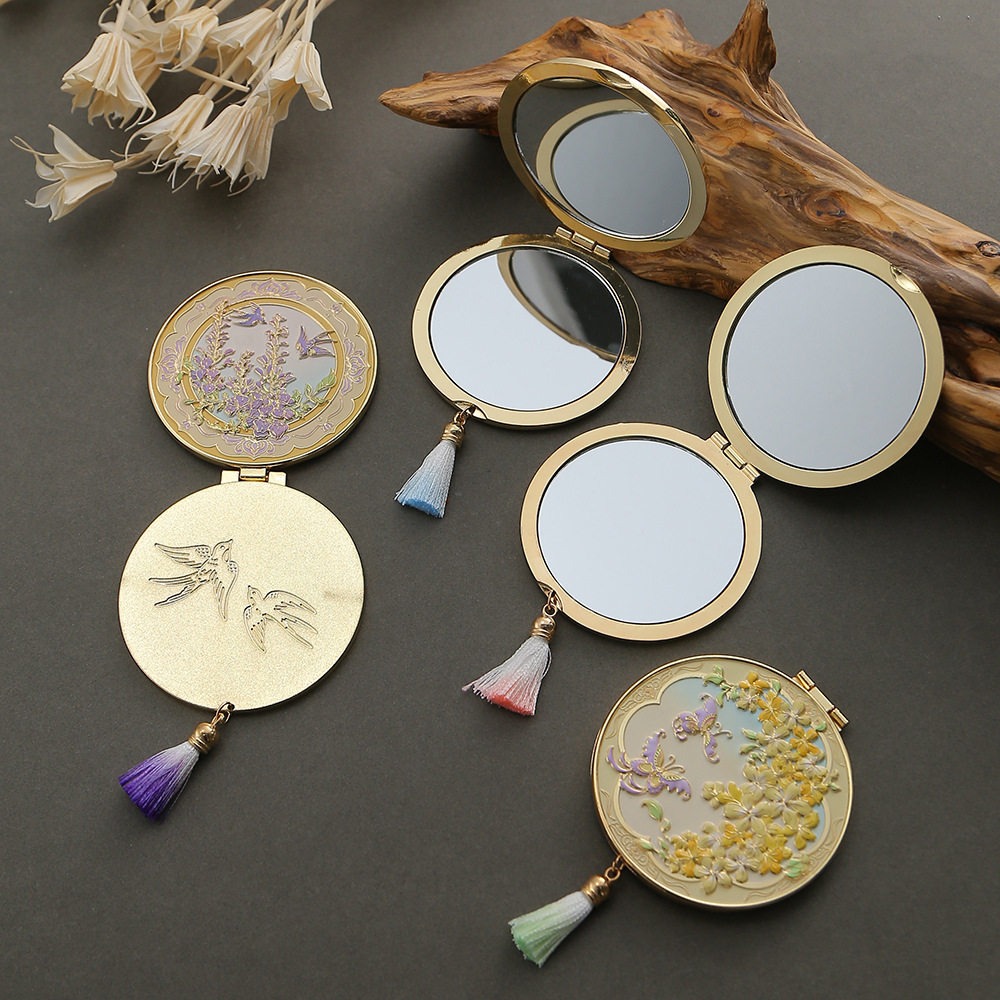 Vintage Floral Pocket Mirror