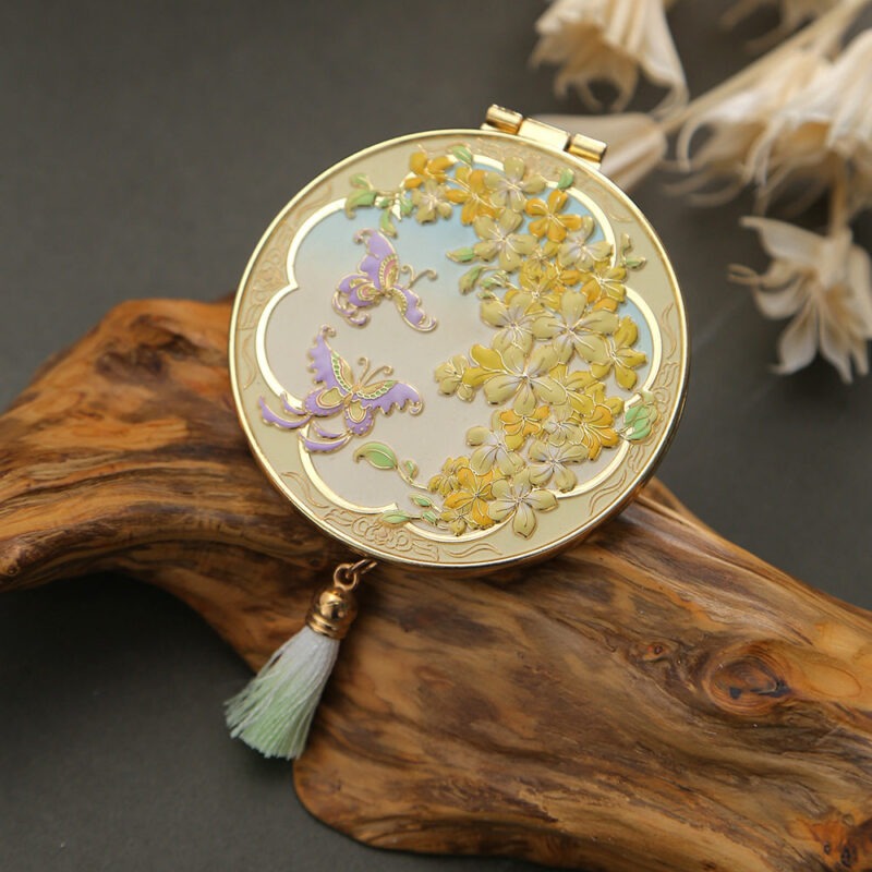 Vintage Floral Pocket Mirror