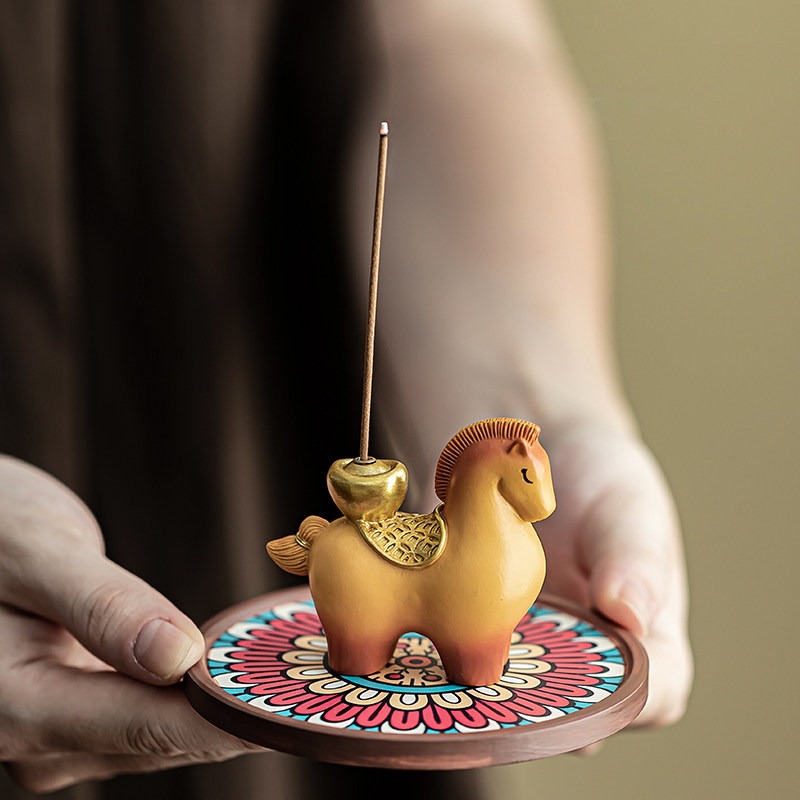 Wealth on Horseback Incense Burner