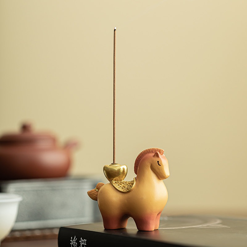 Wealth on Horseback Incense Burner