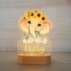 Personalized Kids Night Light Custom Name Lamp - Dumbo Flower Style