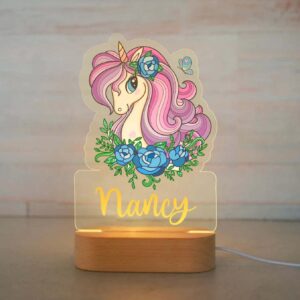 Personalized Kids Night Light Custom Name Lamp - Pony Style