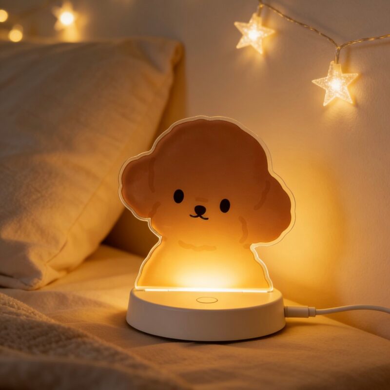 Custom Puppy Night Light Brown Teddy