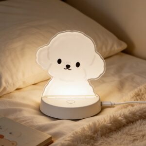 Custom Puppy Night Light Grey Teddy