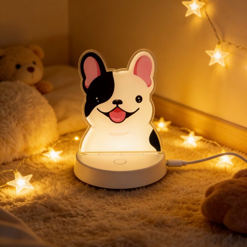 Custom Puppy Night Light Pied French Bulldog