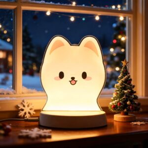 Custom Puppy Night Light White Pomeranian