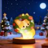 Custom Puppy Night Light Christmas Wreath Corgi